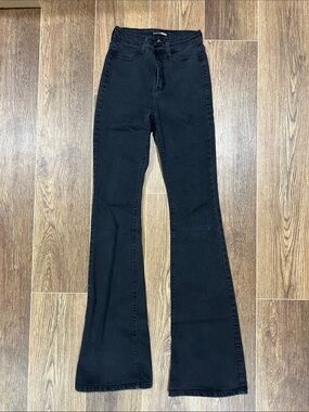 3 TALL LONG size - Black High-Rise Flared Jeans